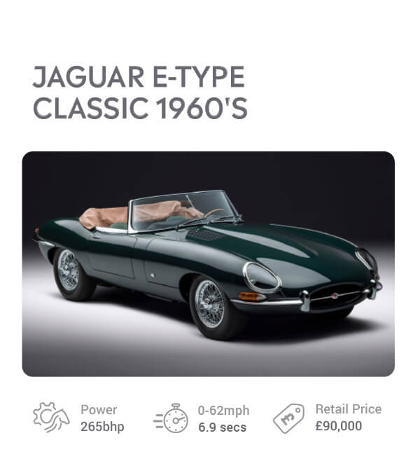 Classic Jaguar E Type giveaway prize