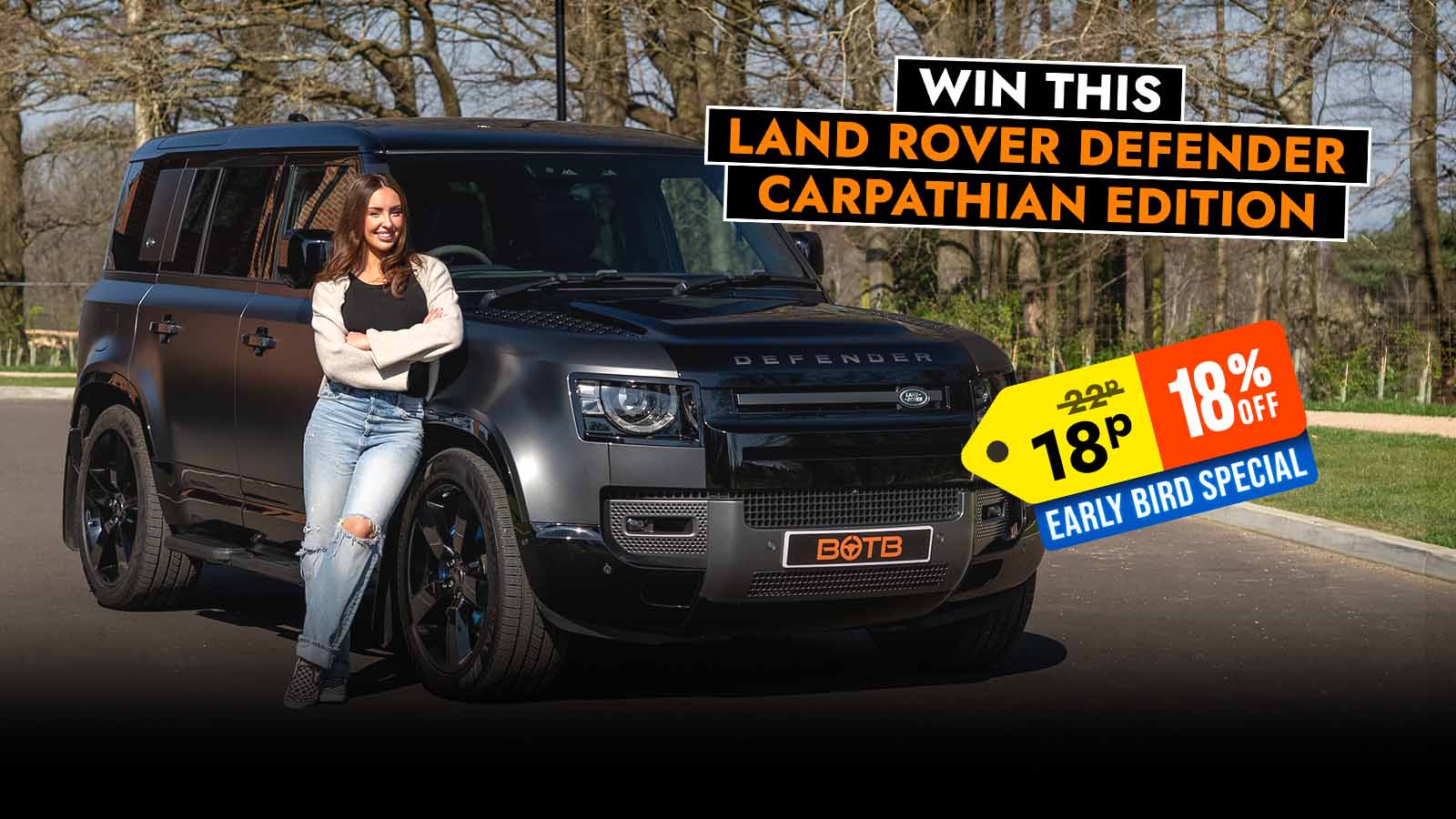   518 BHP Land Rover Defender Carpathian Edition For Just 22p!