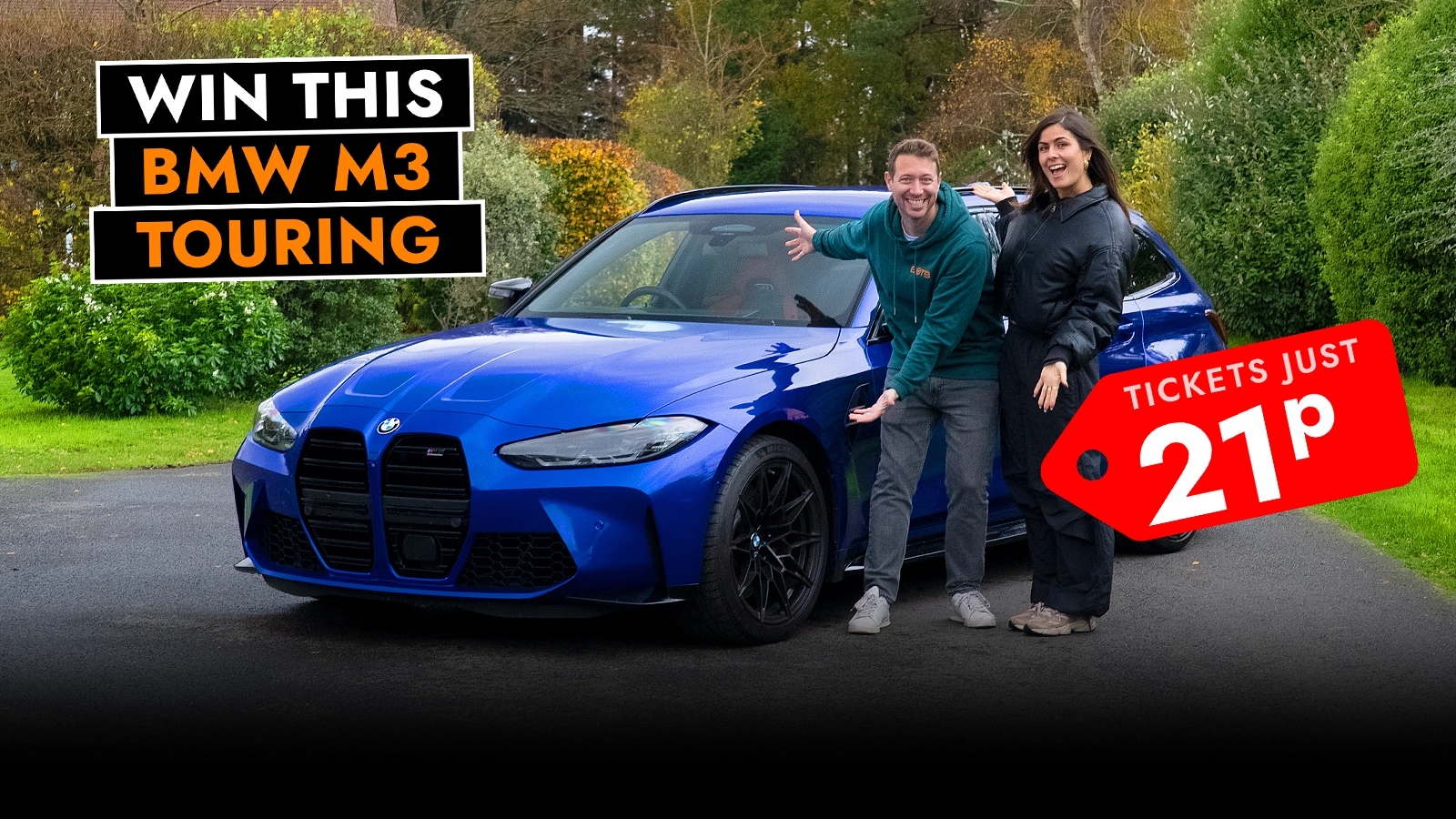   Win This Monsterous £76k BMW M3 Competition Touring for 21p!
