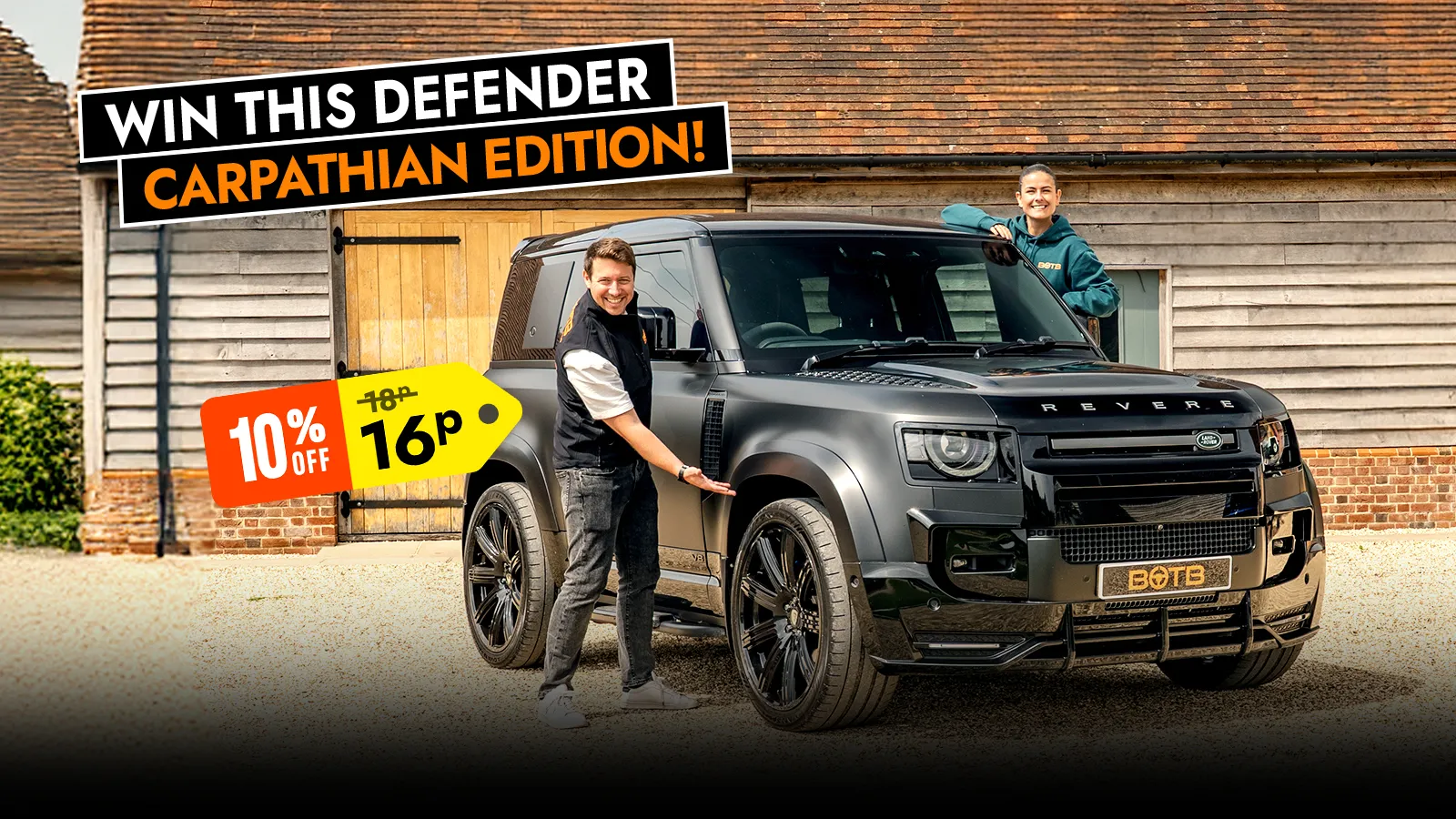 Win an Exclusive, High-Demand Defender Carpathian for just 18p