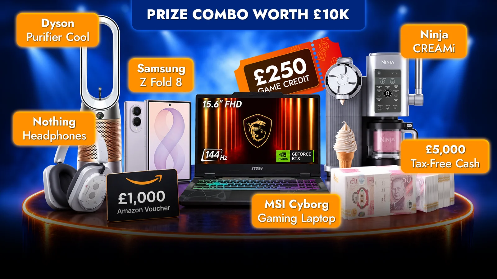   Just Launched! All Stars Special - Grab yourself high end tech and cash for 99p!