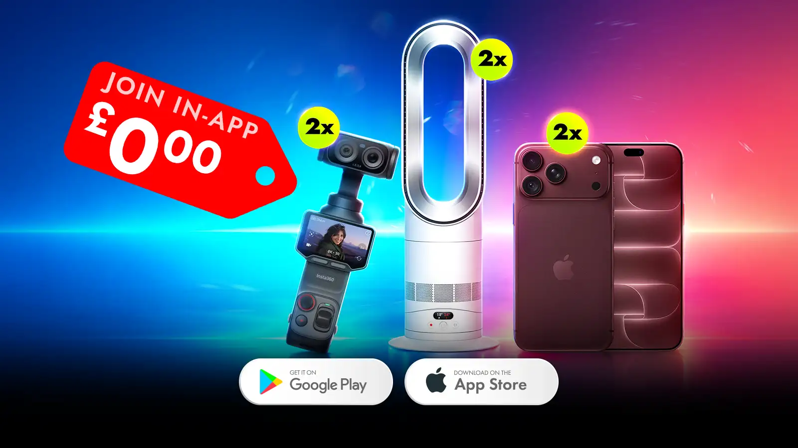   Win Free 2x iPhone 18 Pro Max, 2x Insta360 Luna Series Bundle, 2x Dyson Hot+Cool Heater & Fan