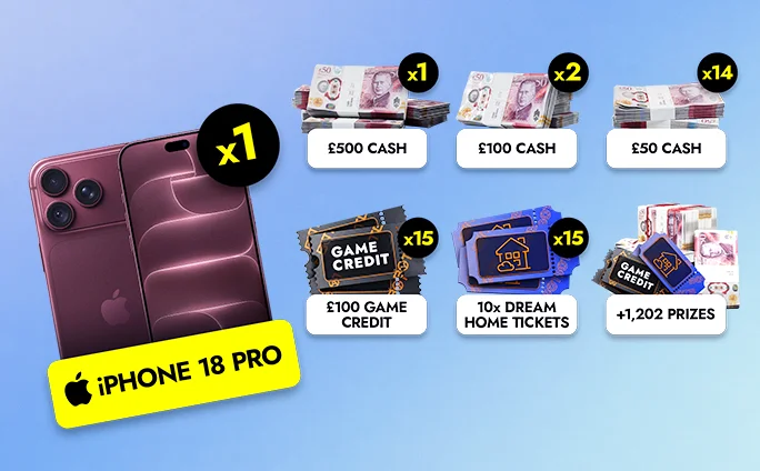 Win iPhone 18 Pro & 1,249+ Prizes!