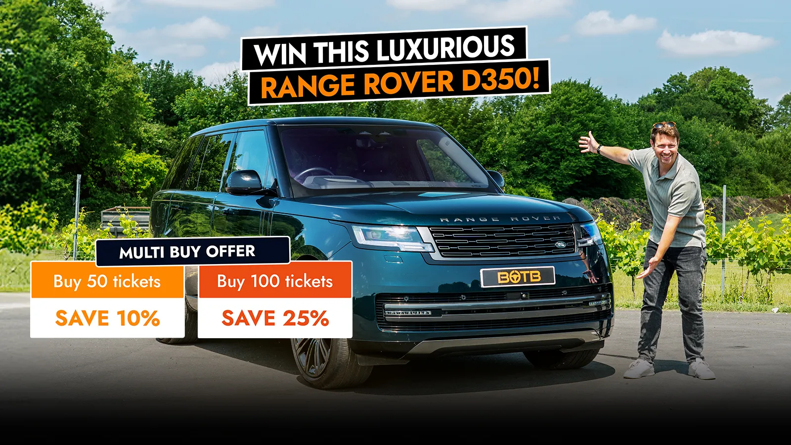 Drive away this stunning Range Rover for just 19p a ticket!