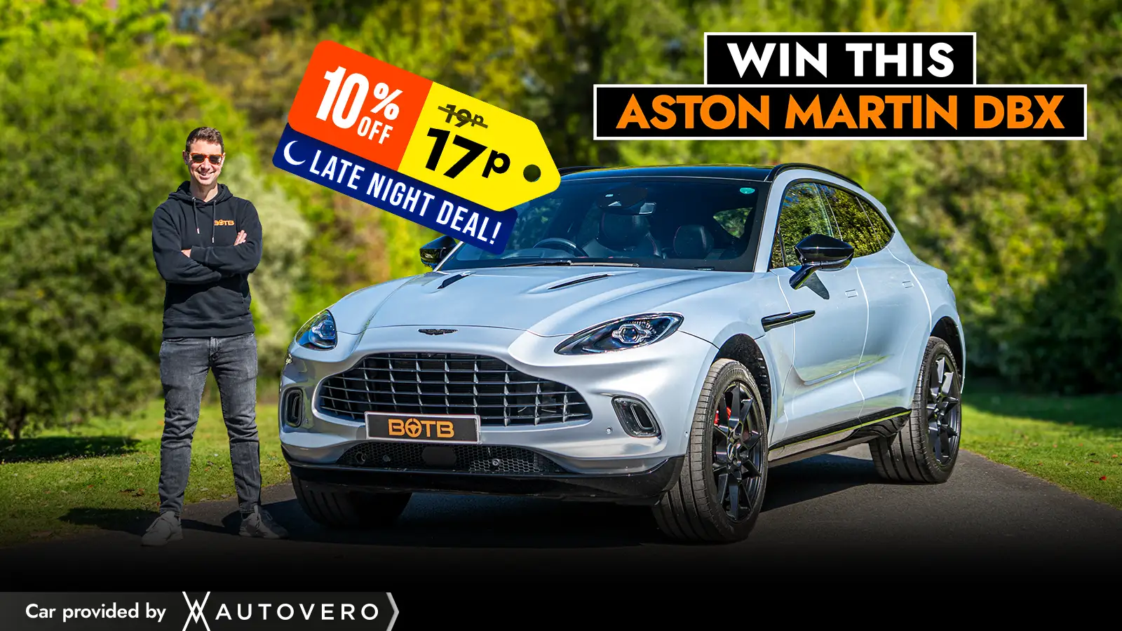   Ultimate SUV Experience – Win an Aston Martin DBX for 19p!