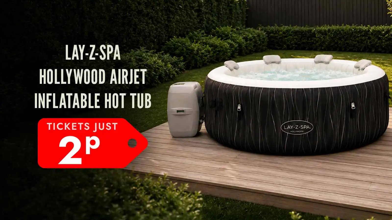   Win this Lay-Z-Spa Hollywood Airjet Inflatable Hot Tub