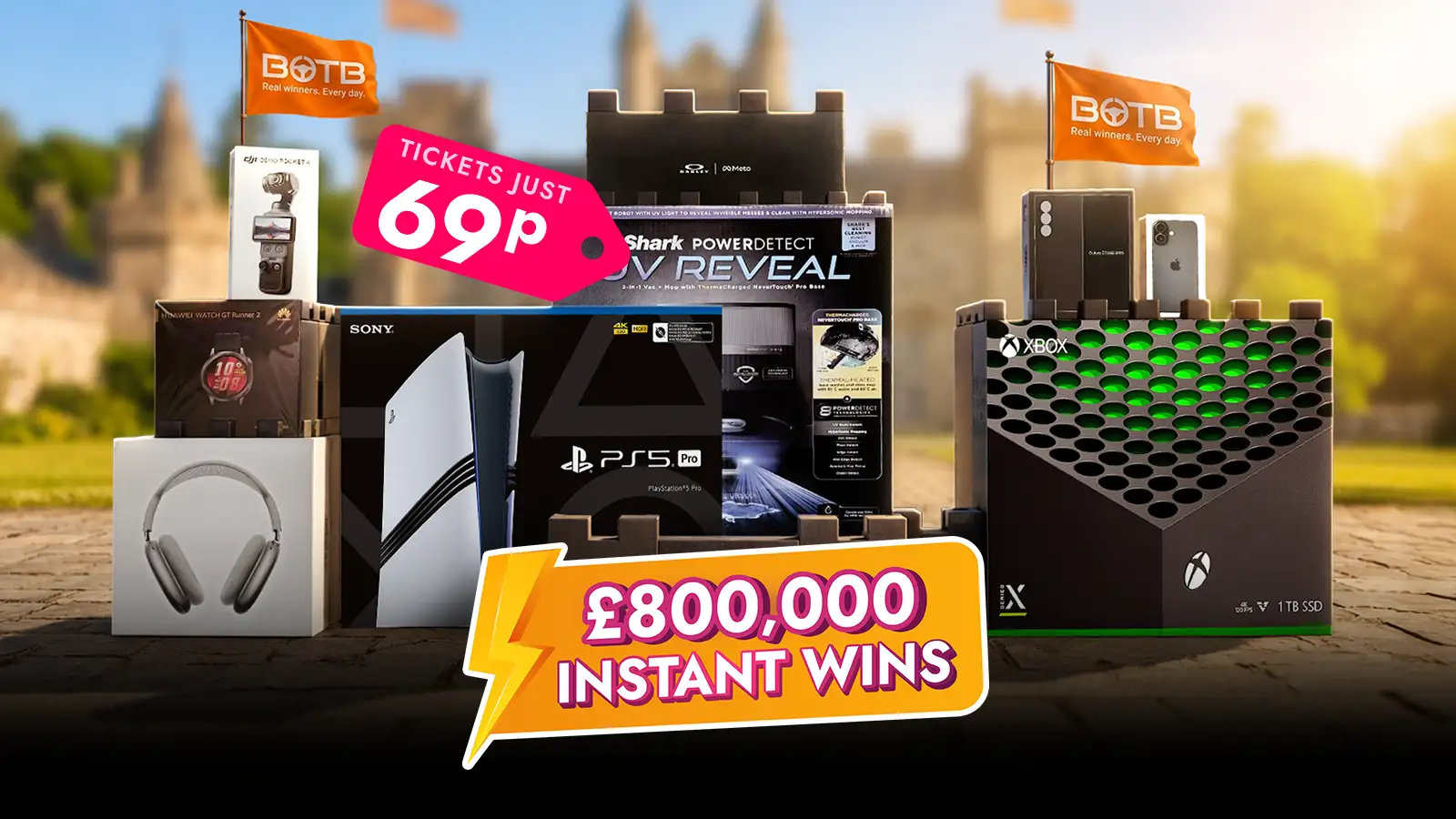   Just Launched! Enter The Castle Of Prizes - £800k Of Instant Wins Awaits You For 69p!
