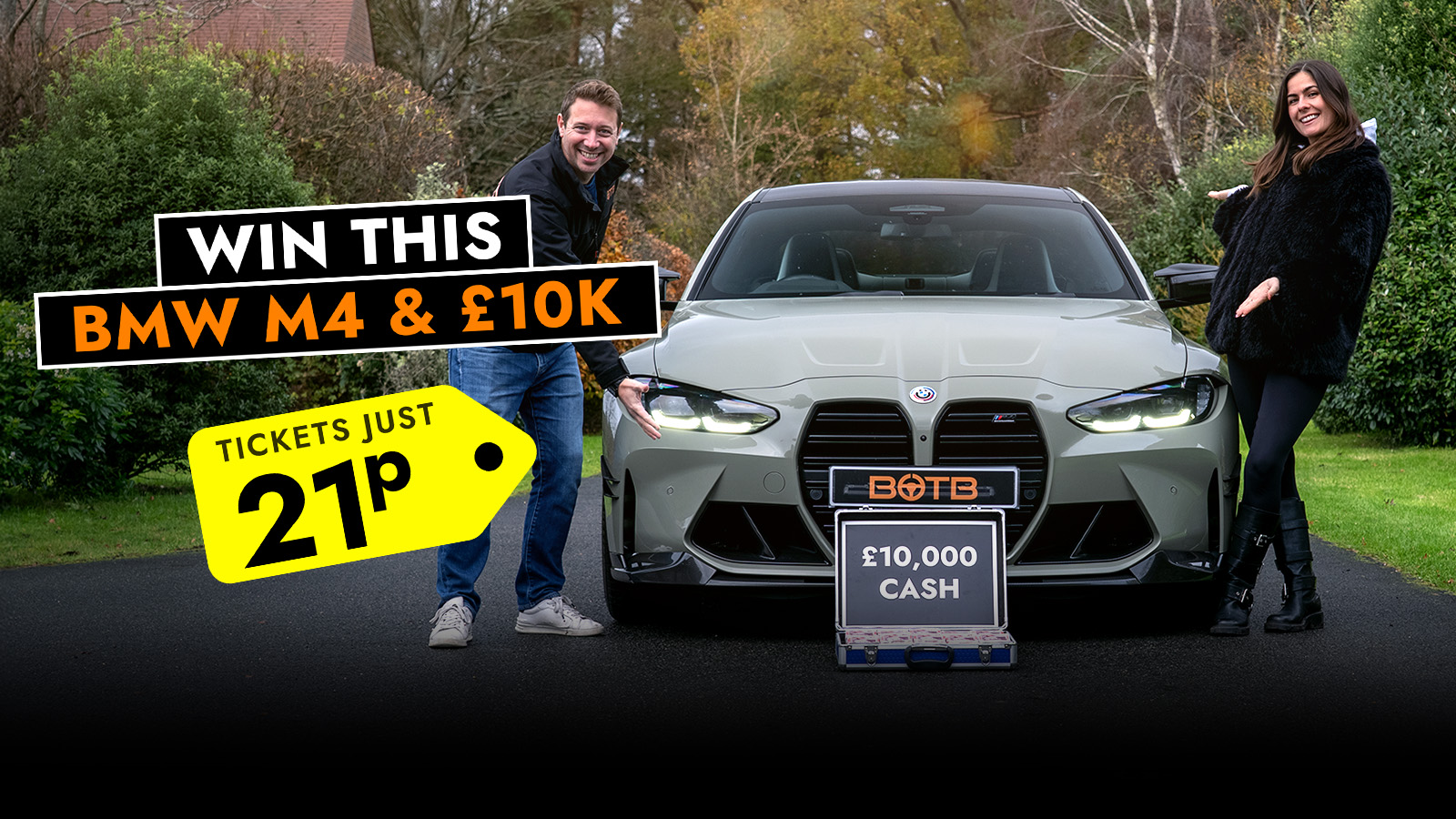   Car & Cash Combo – Bag A BMW M4 + £10,000 Tax-Free Cash for 21p!