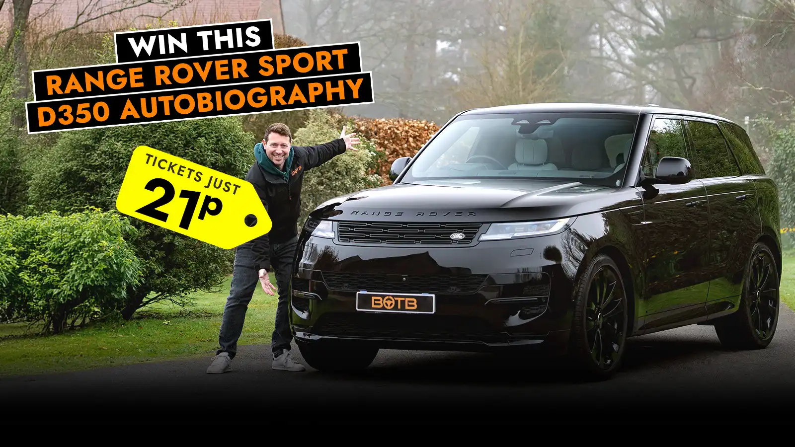   Pure Style & Luxury - Win A Range Rover Sport D350 for just 21p!