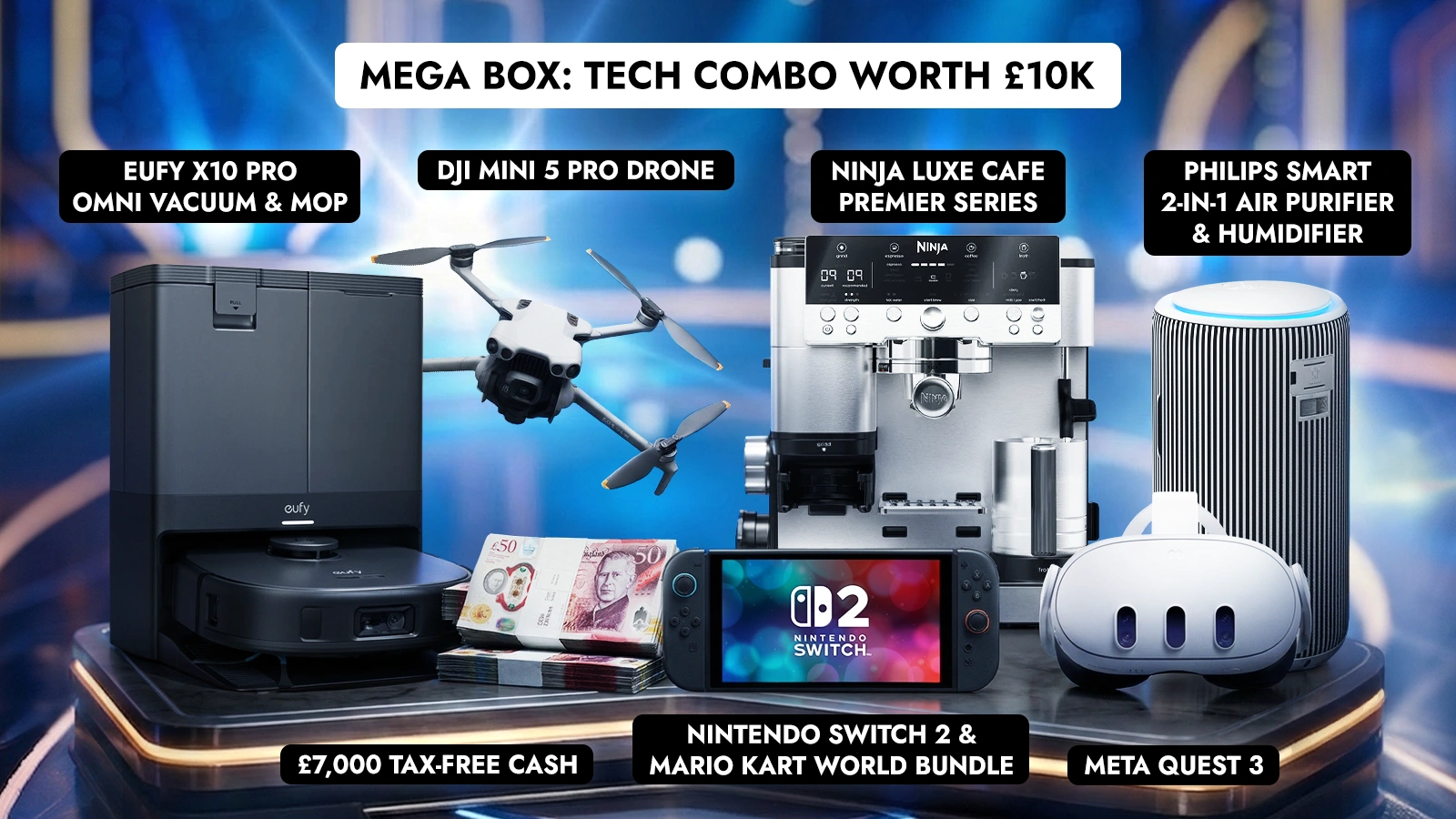   The £1M Prize Drop – Tech & Cash Wins for Only 99p!