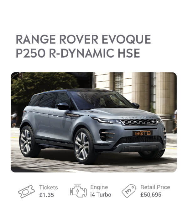 Range Rover Evoque giveaway prize