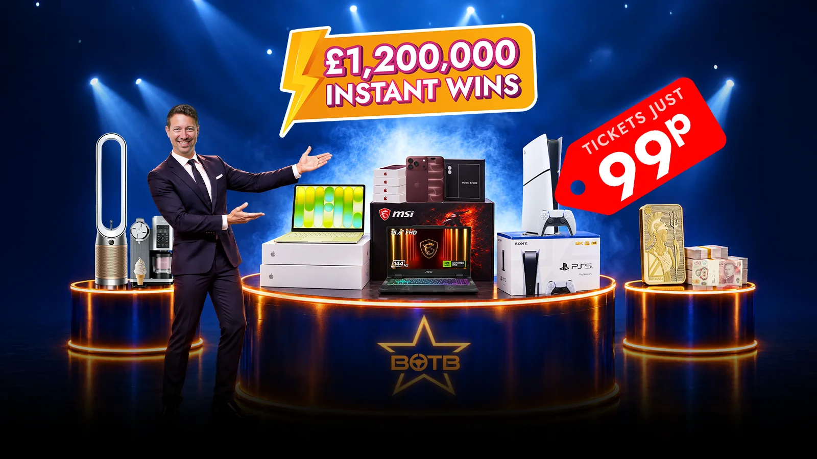   Just Launched! All Stars Special - Grab yourself high end tech and cash for 99p!