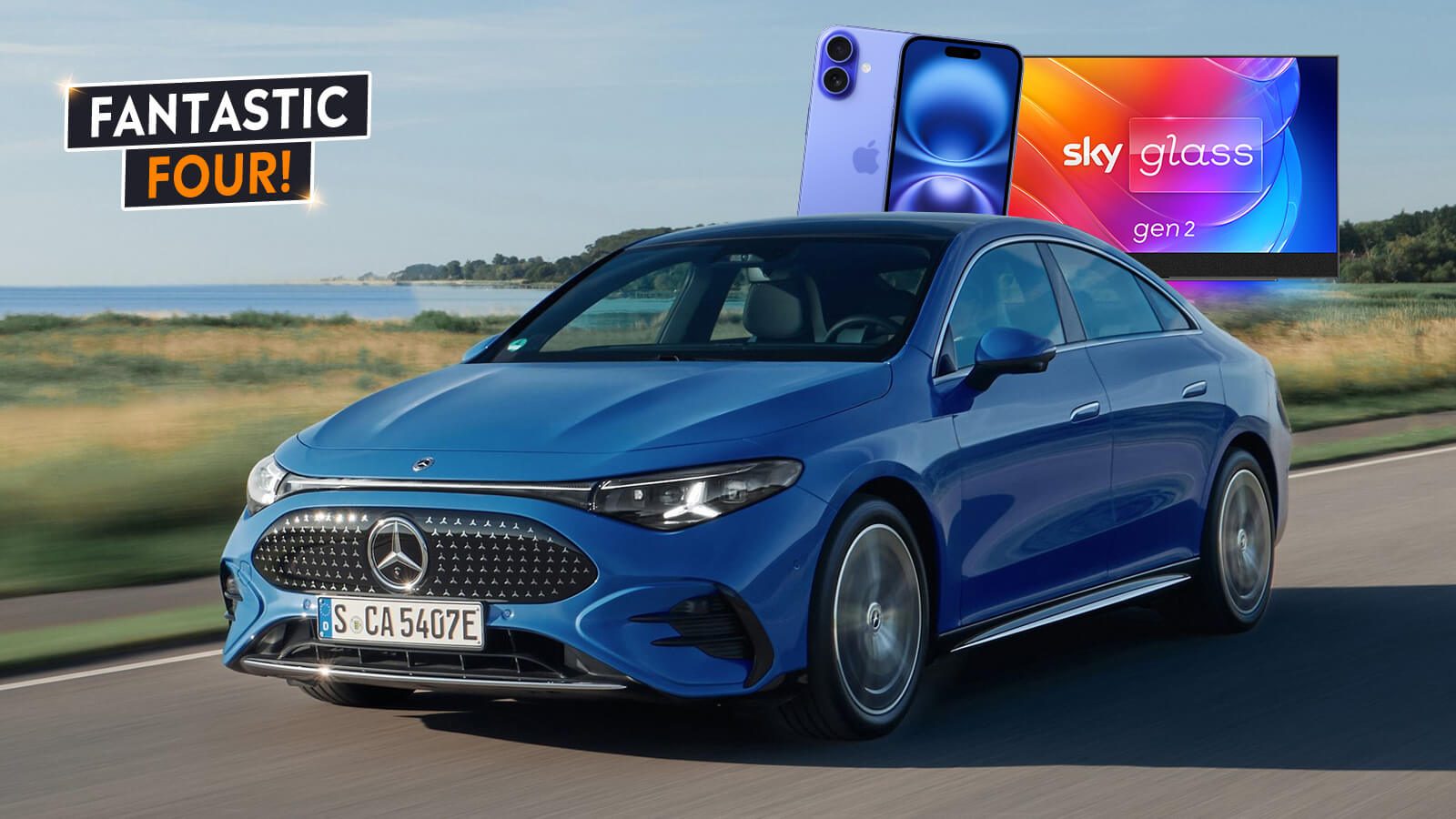  Mercedes CLA250+ EQ + iPhone 16 + Sky Glass TV