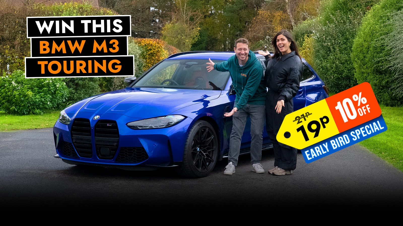   Win This Monsterous £76k BMW M3 Competition Touring for 21p!