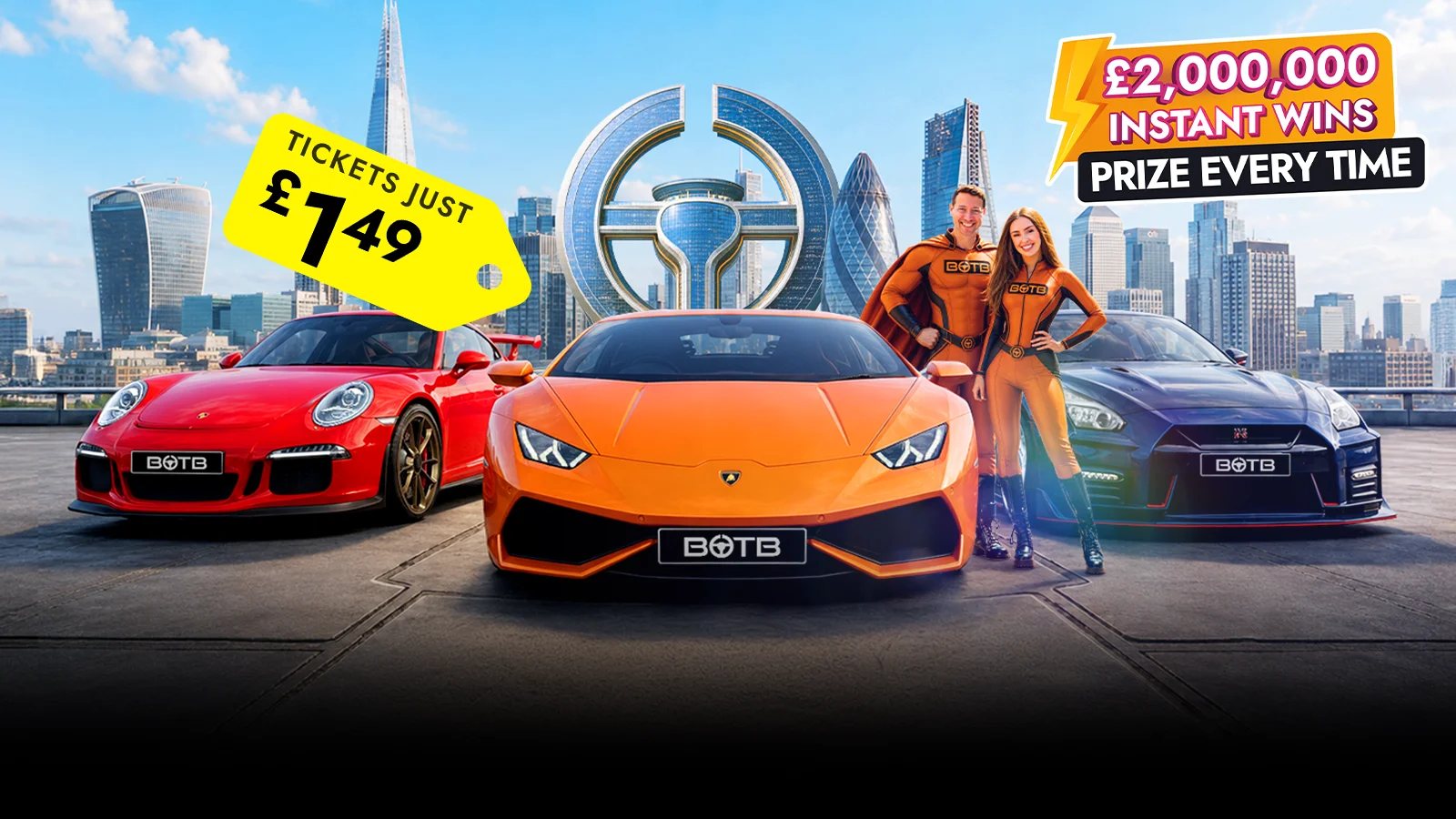   Now Live! Supercar Special £2M Instant Wins - Win A Prize Every Time For £1.49