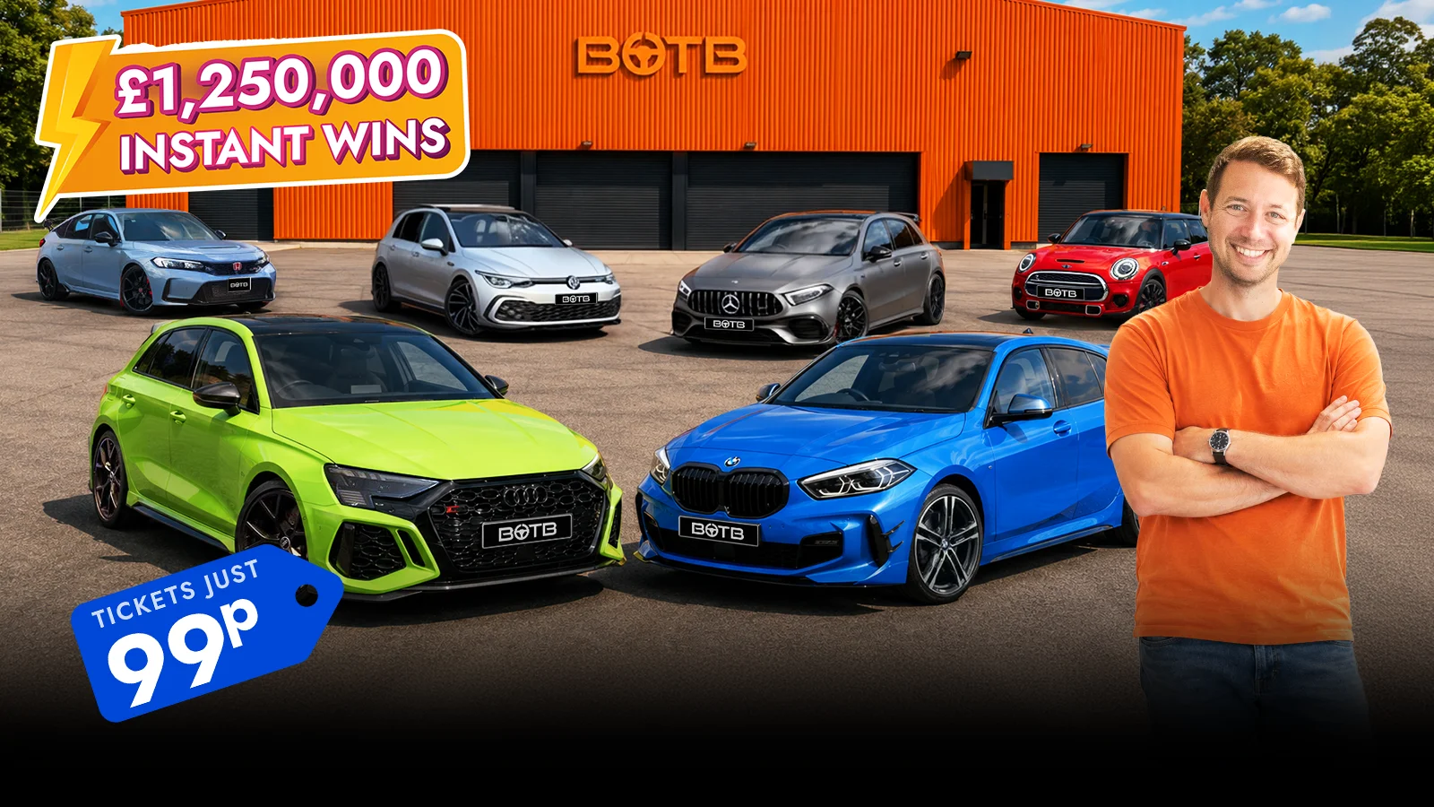   Just Launched! Instantly Win a Hot Hatch For 99p in this £1.25M Special! 