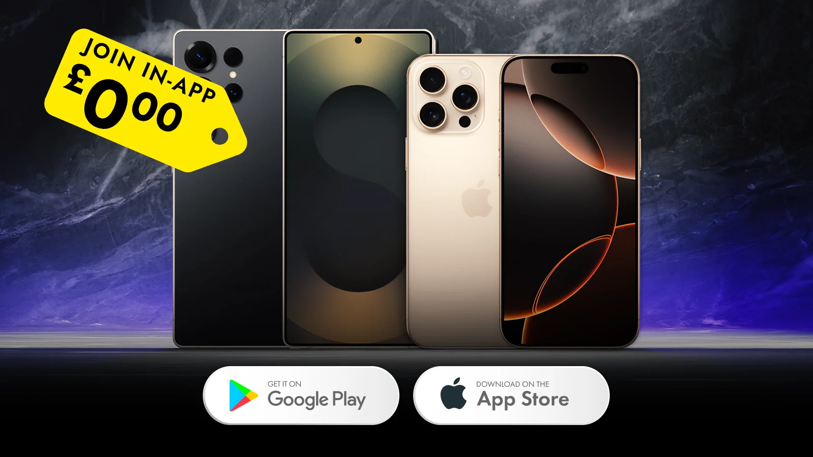   Free Phones in App! Win 1 of 4 iPhone 16 Pros or Samsung S25 Ultras