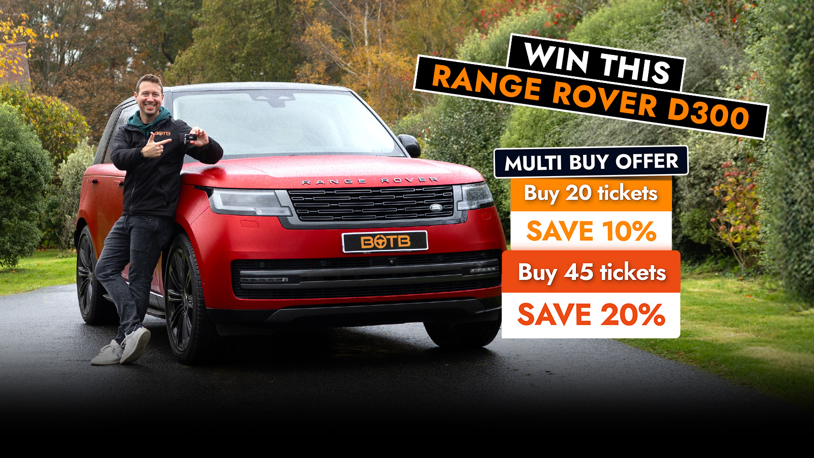   Win This Stunning Range Rover D300 for Just 22p!