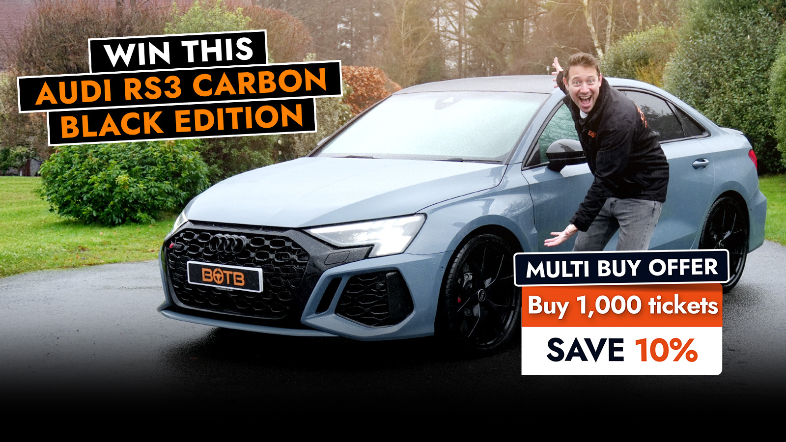   6p for this 2.5L turbocharged Audi RS3 Carbon Edition!