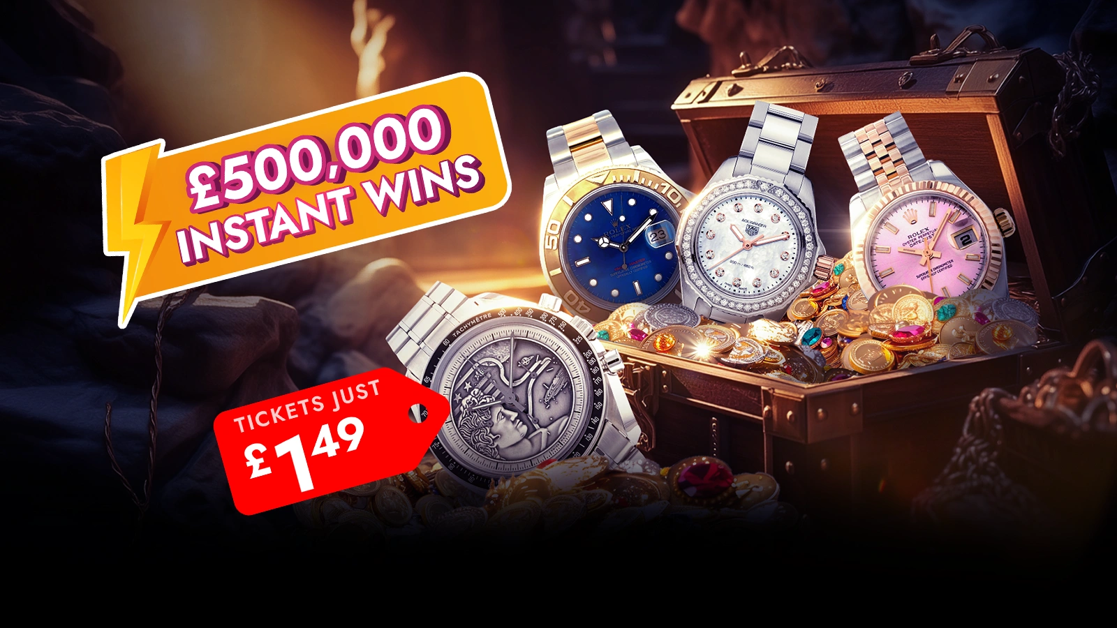   Instantly Win Ticking Treasures – £500K in Prizes Waiting To Be Won!