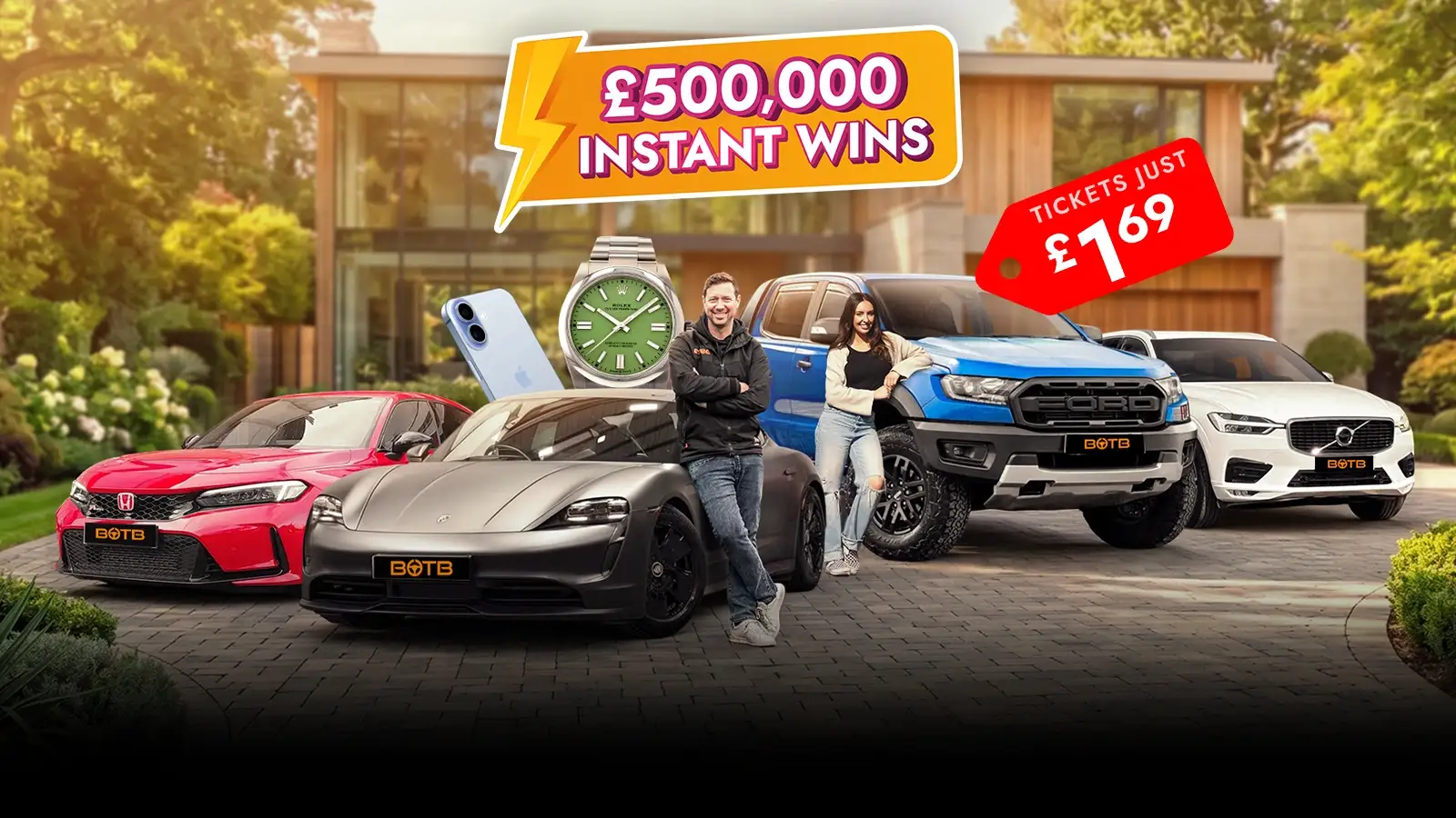   Win Your Dream Driveway Rides Instantly For Only £1.69!