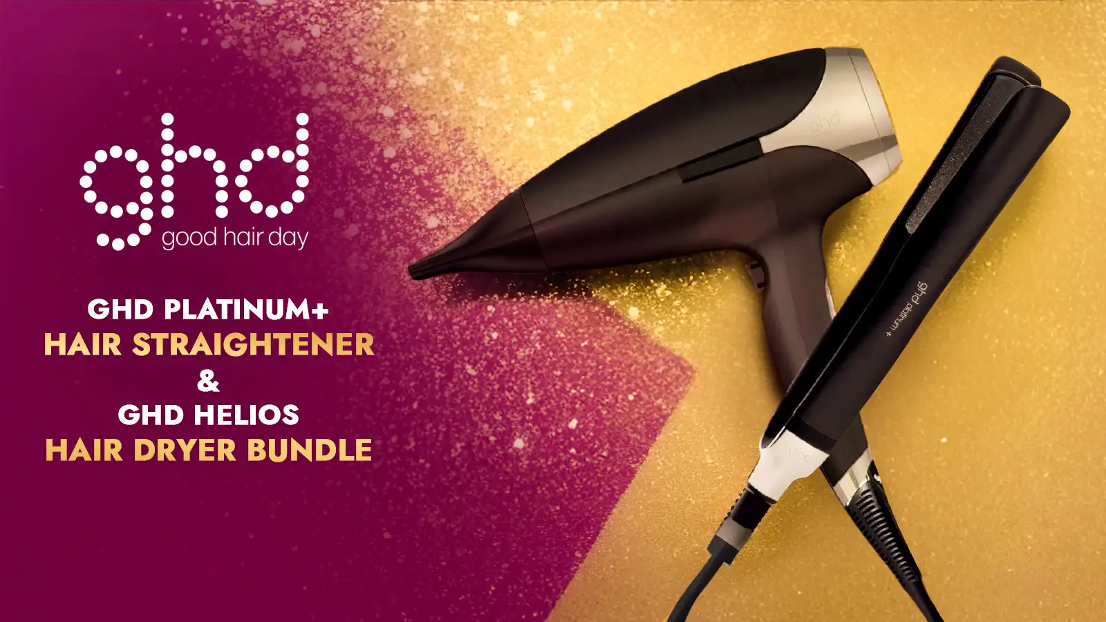   Win this GHD Platinum+ Hair Straightener & Helios Hair Dryer Bundle