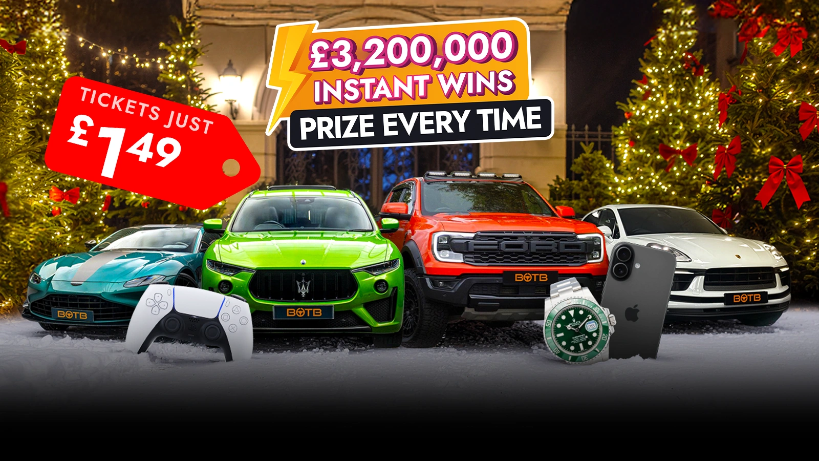   Christmas Just Got Bigger – BOTB’s Biggest Instant Win Ever!