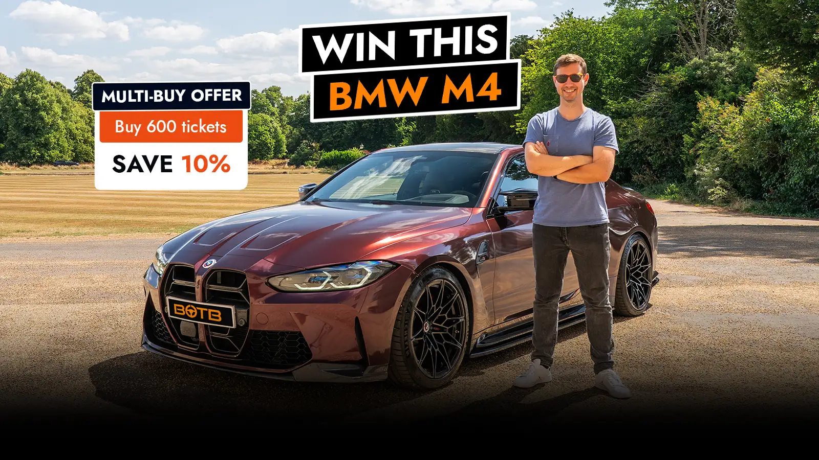 Win this 530 BHP BMW M4 Competition worth £54,000 for just 5p!