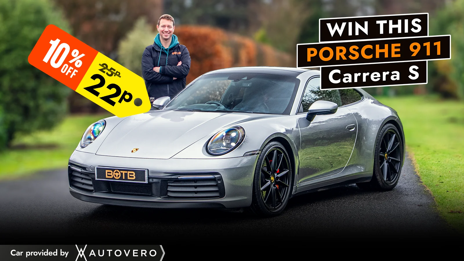   Win This Stunning £80k Porsche 911 Carrera - For Just 25p!