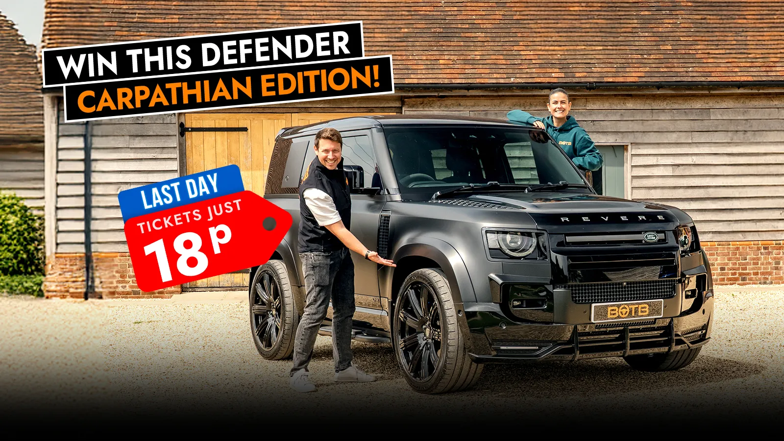   Win an Exclusive, High-Demand Defender Carpathian for just 18p