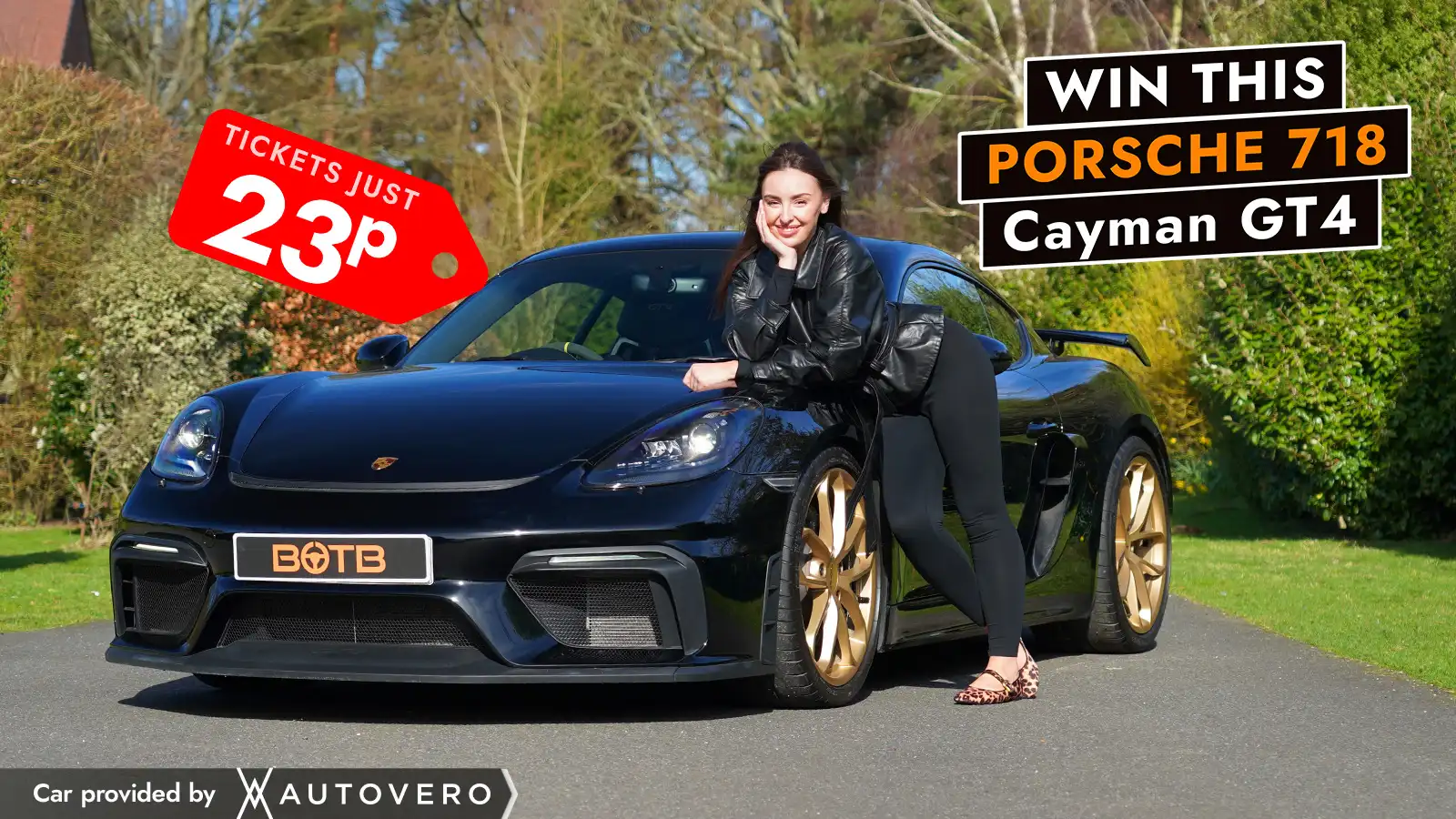   Pure Performance – Win a 718 Porsche Cayman GT4 Club-sport for 23p!