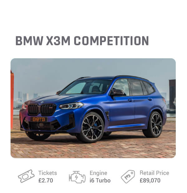 BMW X3M Competition giveaway prize