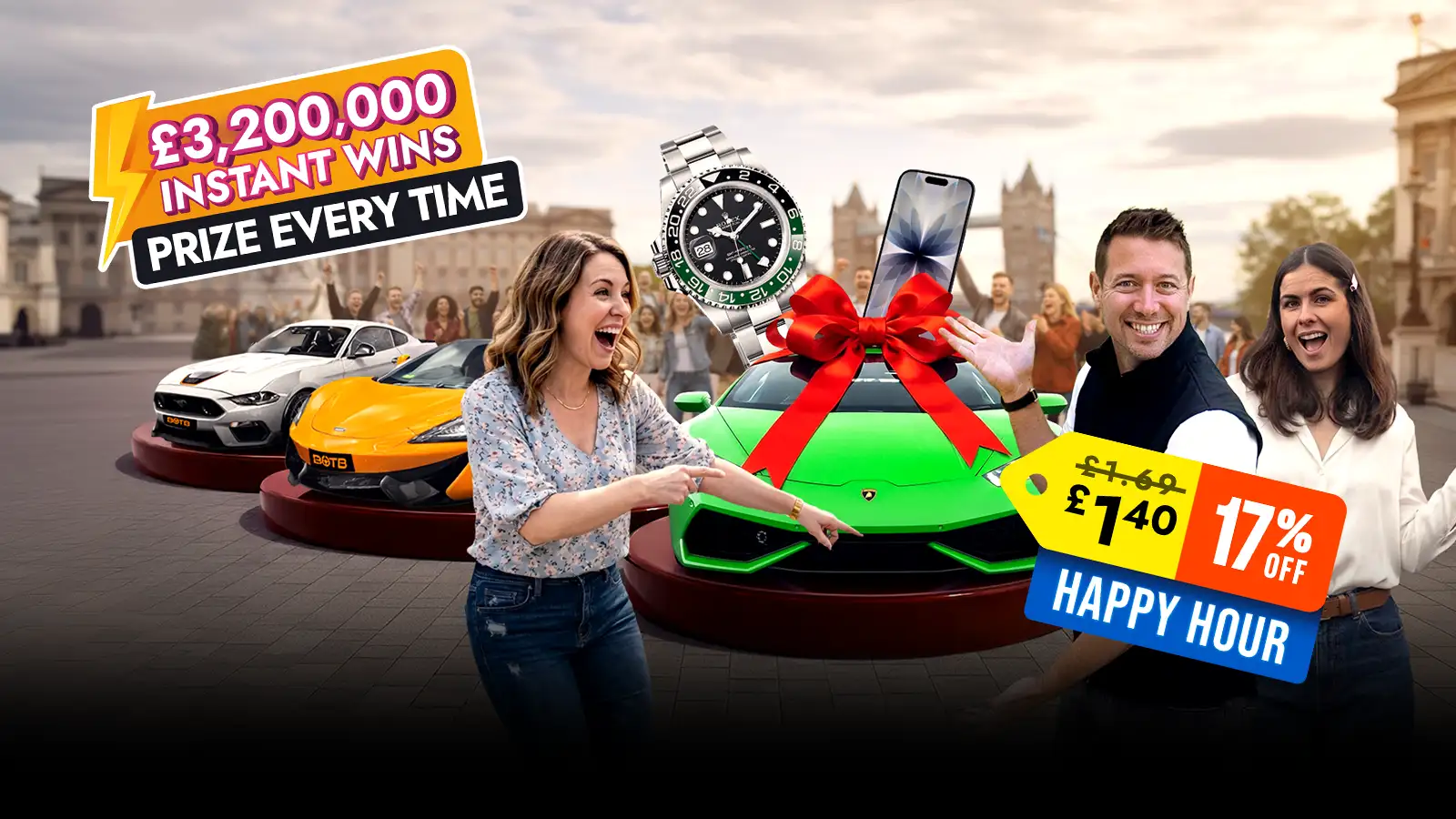   Ends Tonight! Join the Biggest Ever Instant Wins – Prizes Worth Over £3.2M+!