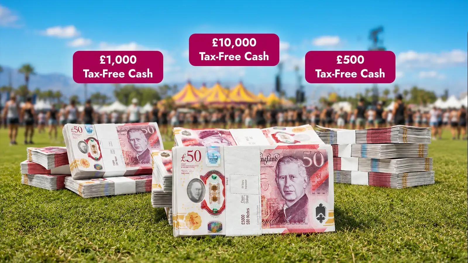   Brand New! Win Instantly In Our £2.5M+ Summer Festival for £1.49!