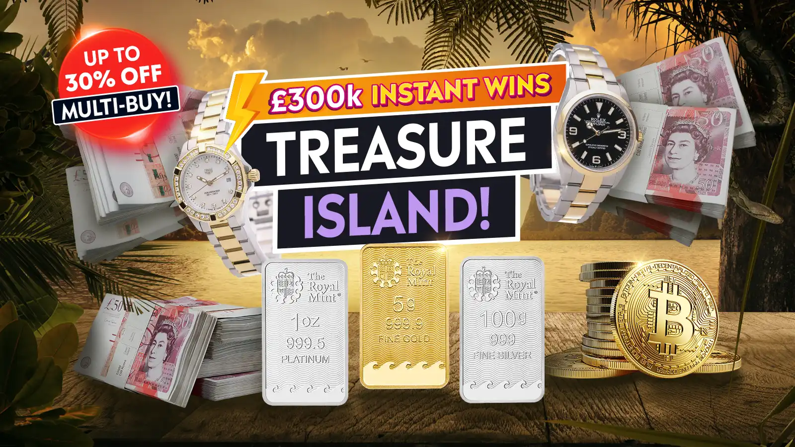   £300k Instant Wins – Treasure Island!