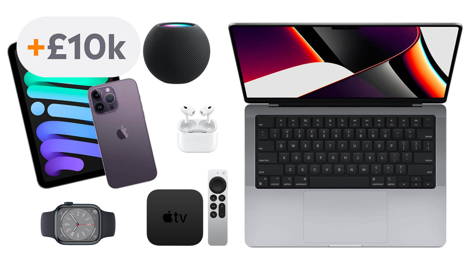 Win an Apple Tech Bundle + £10,000