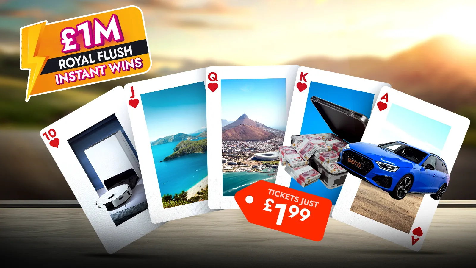 Royal Flush Instant Wins – £1M Worth of Cars, Tech, Watches, Holidays And More!