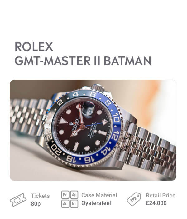 Rolex GMT Master Batman giveaway prize