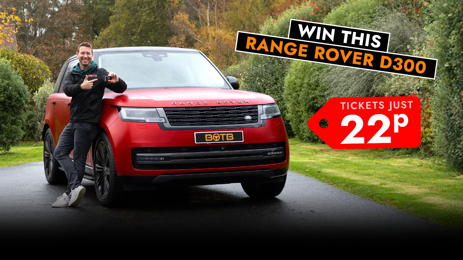   Win This Stunning Range Rover D300 for Just 22p!