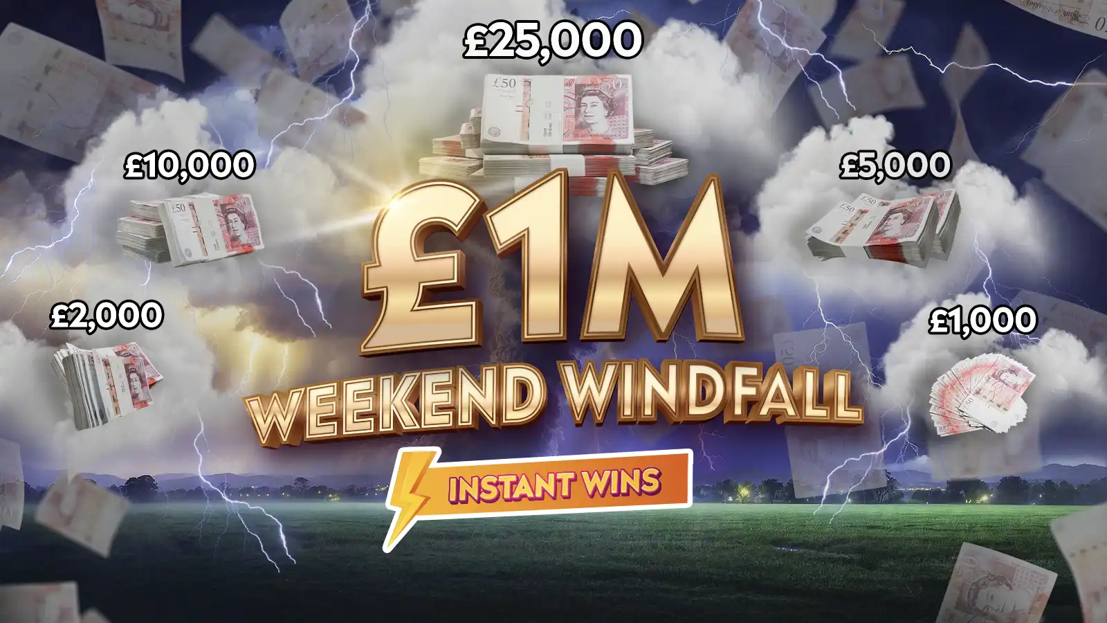   £1,000,000 Instant Wins – Weekend Windfall!