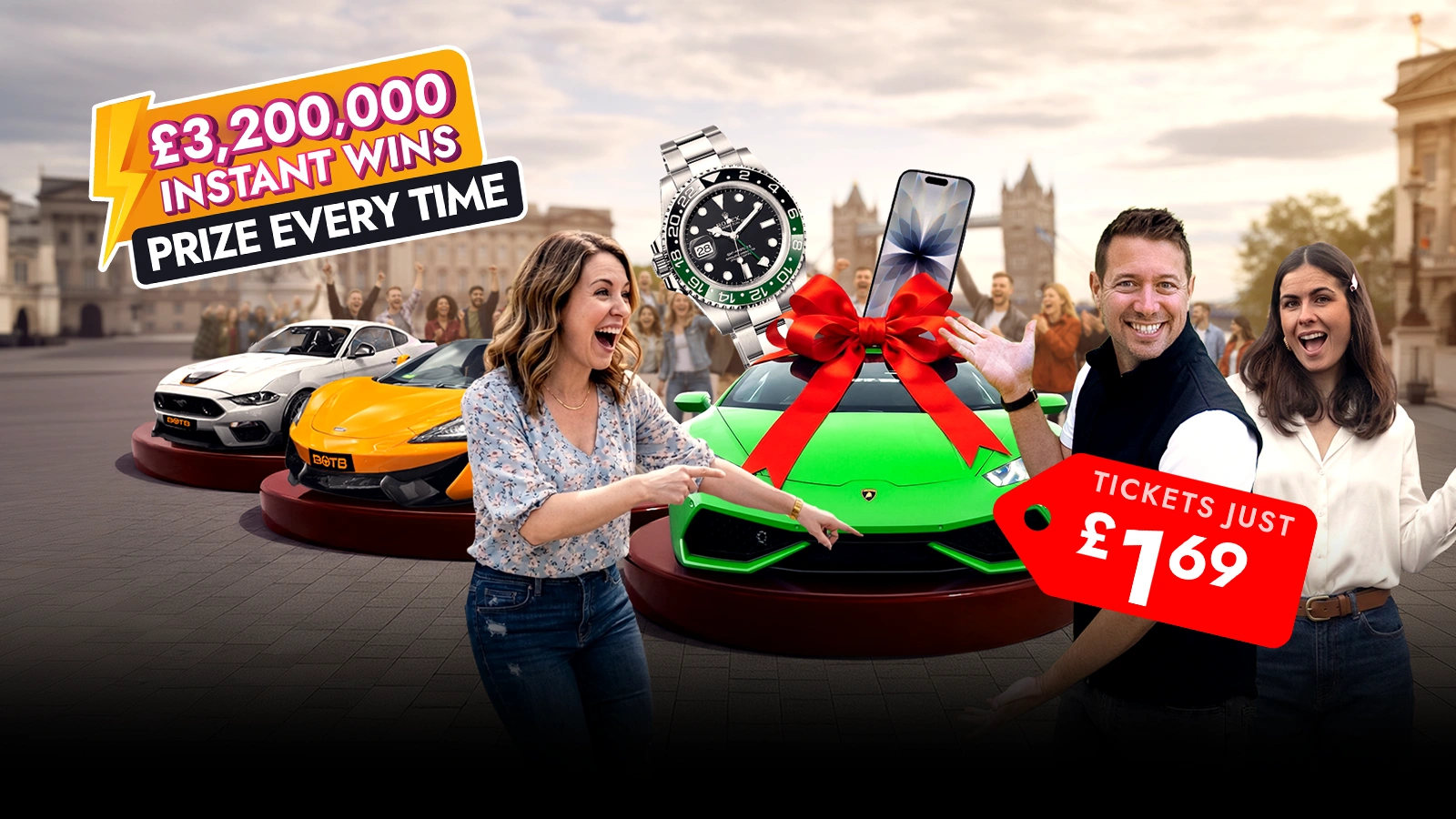   Join the Biggest Ever Instant Wins – Prizes Worth Over £3.2M+!
