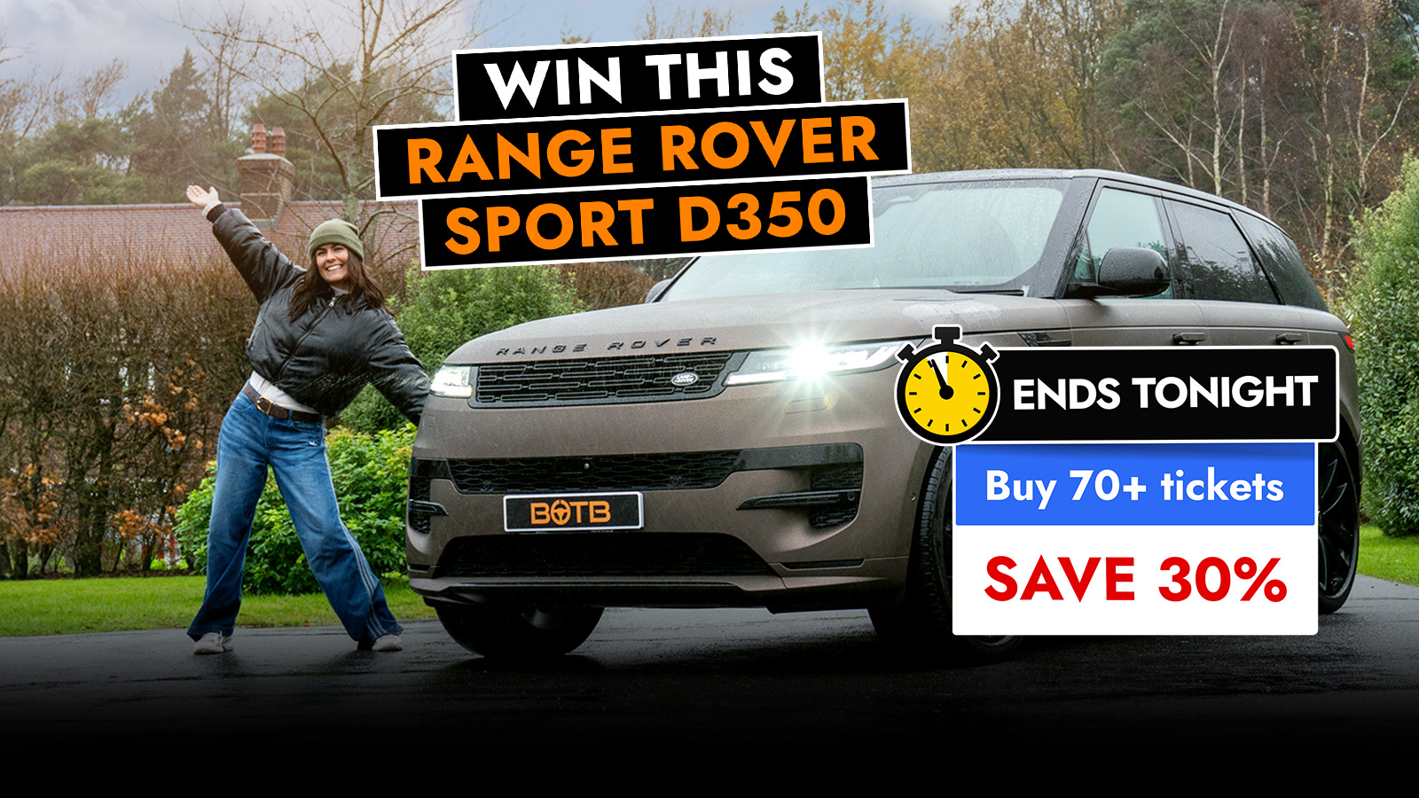   Bronze Beast Alert – Win This £77k Range Rover Sport D350 for Just 22p!