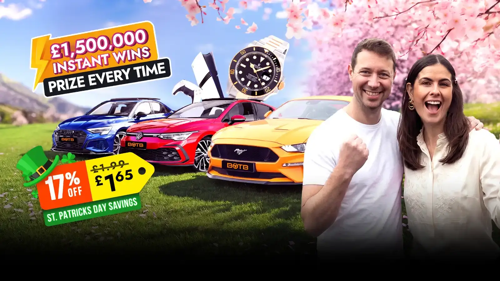   Closing Soon! Fresh Wins for Spring Prize Every Time– £1.5M+ of Prizes!