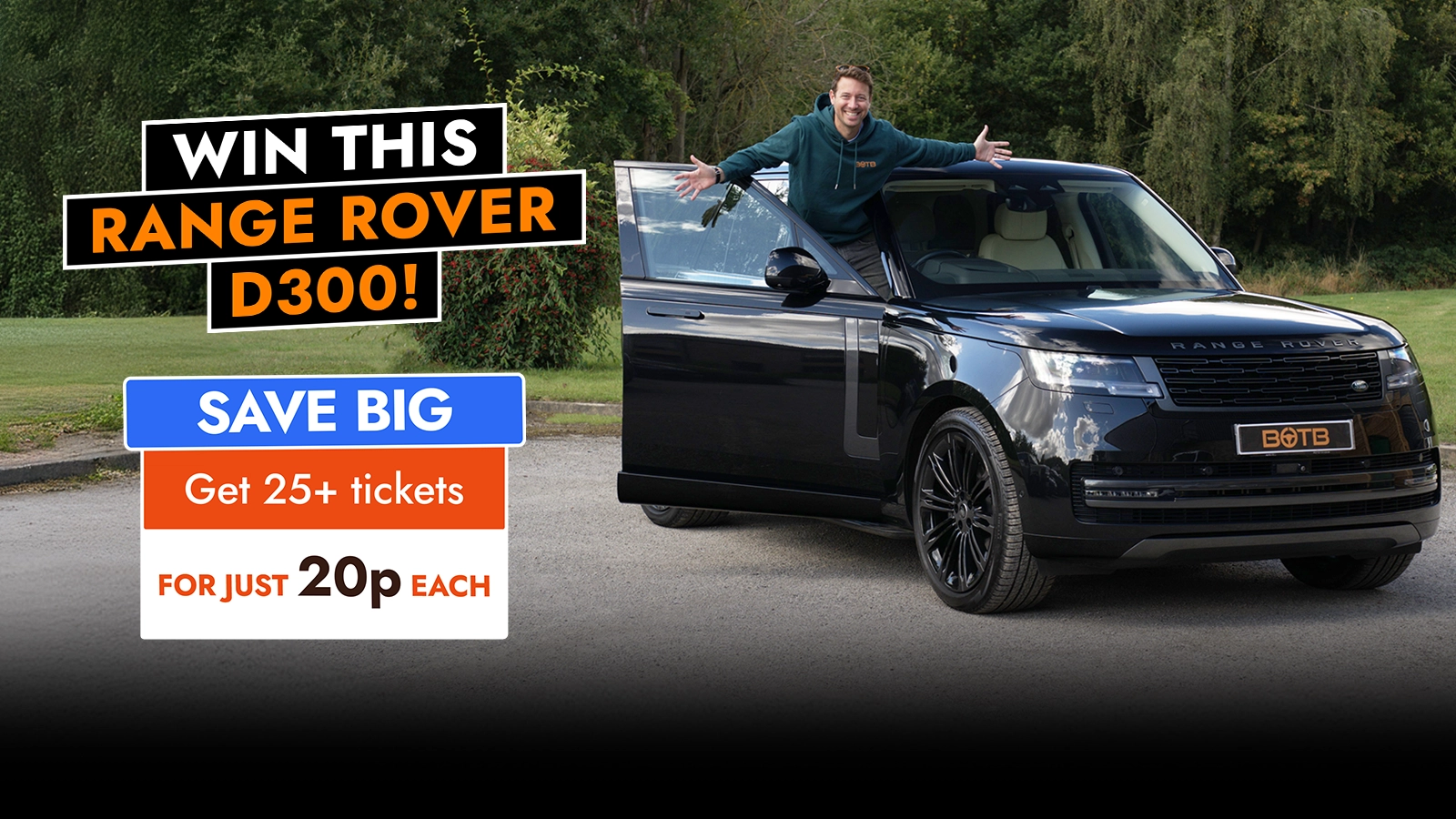   Win This Luxury Range Rover D300 For Just 22p!