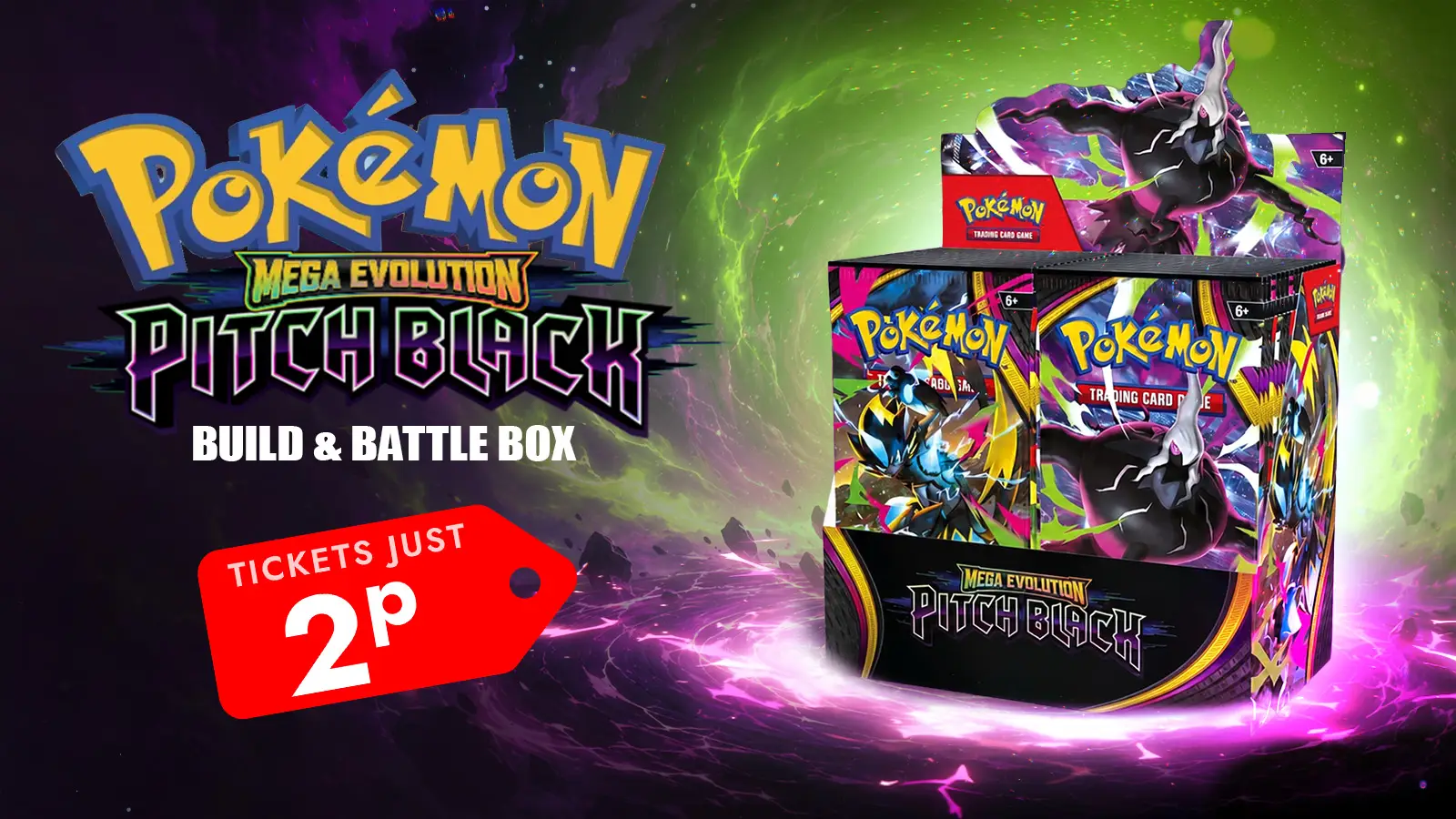   Win 5 x Pokemon Mega Evolution Pitch Black Build & Battle Box!