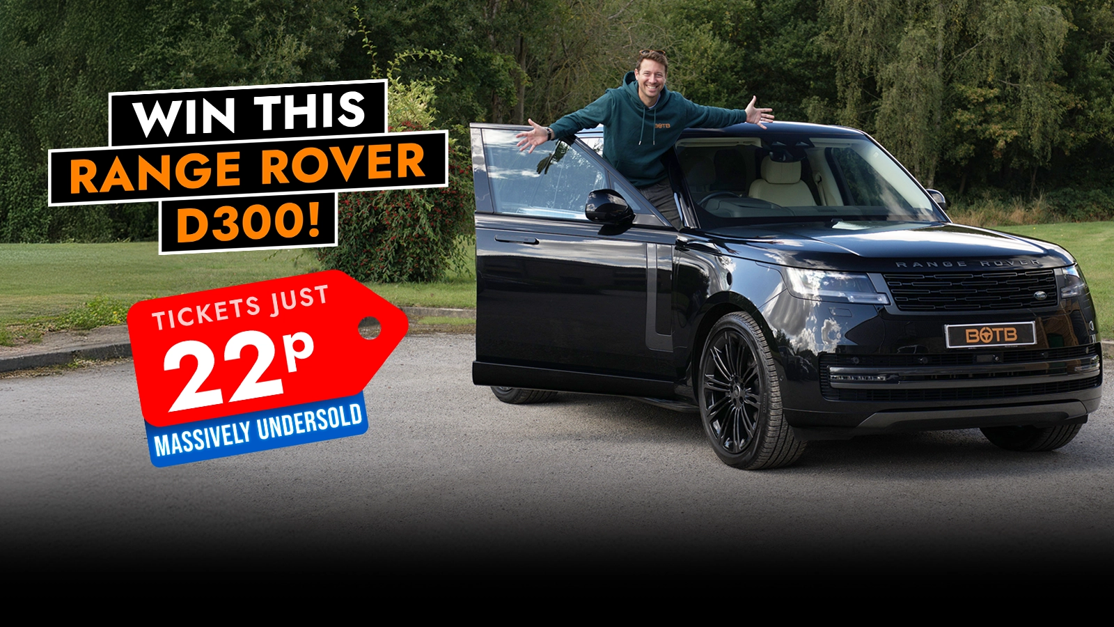 Win This Luxury Range Rover D300 For Just 22p!