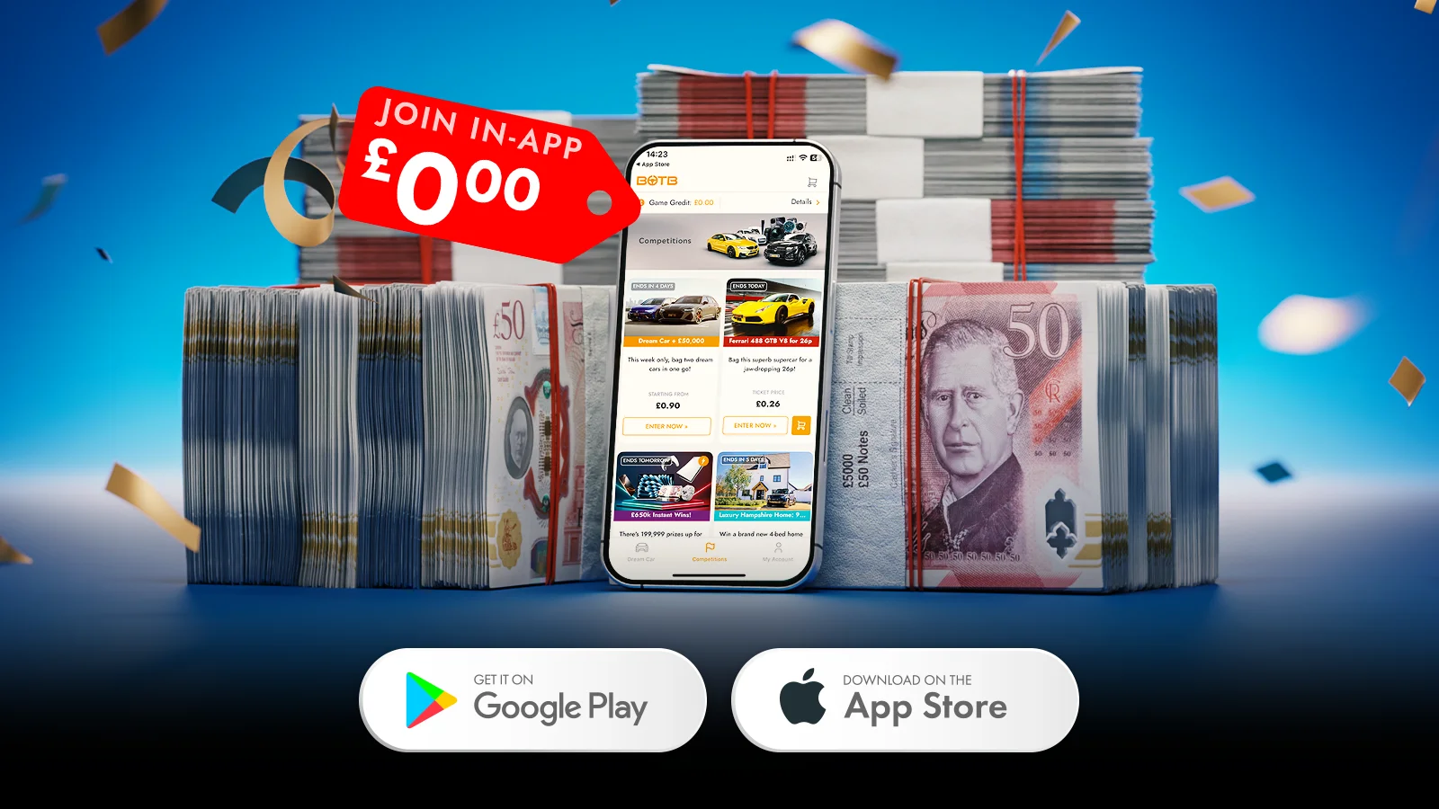  App Exclusive – Win One Of Ten £500 Tax-Free Cash Prizes for £0!