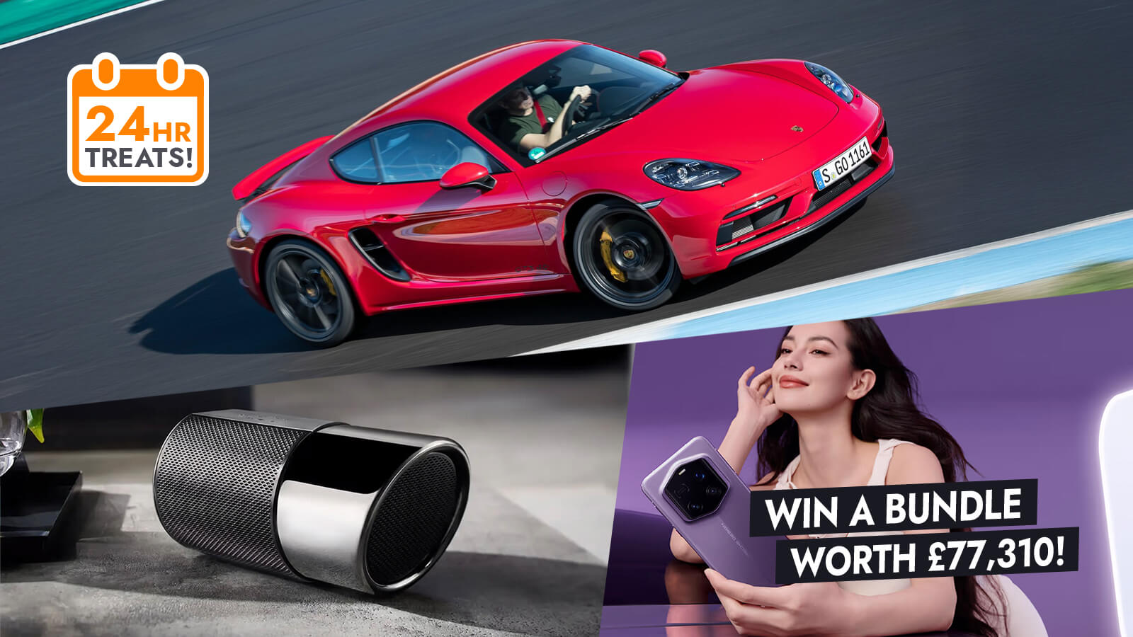 Porsche Cayman GTS + Porsche Smartphone + Speaker