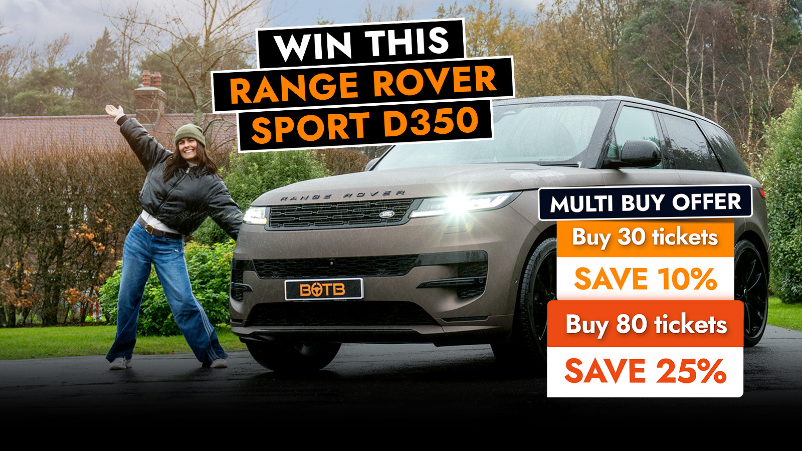   Bronze Beast Alert – Win This £77k Range Rover Sport D350 for Just 22p!