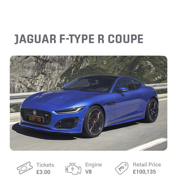 Jaguar F-Type R Coupe giveaway prize